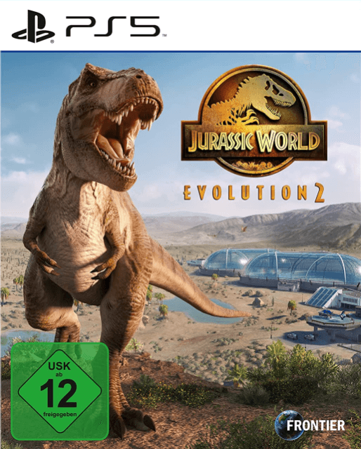 Jurassic World Evolution 2 box art for Playstation 5